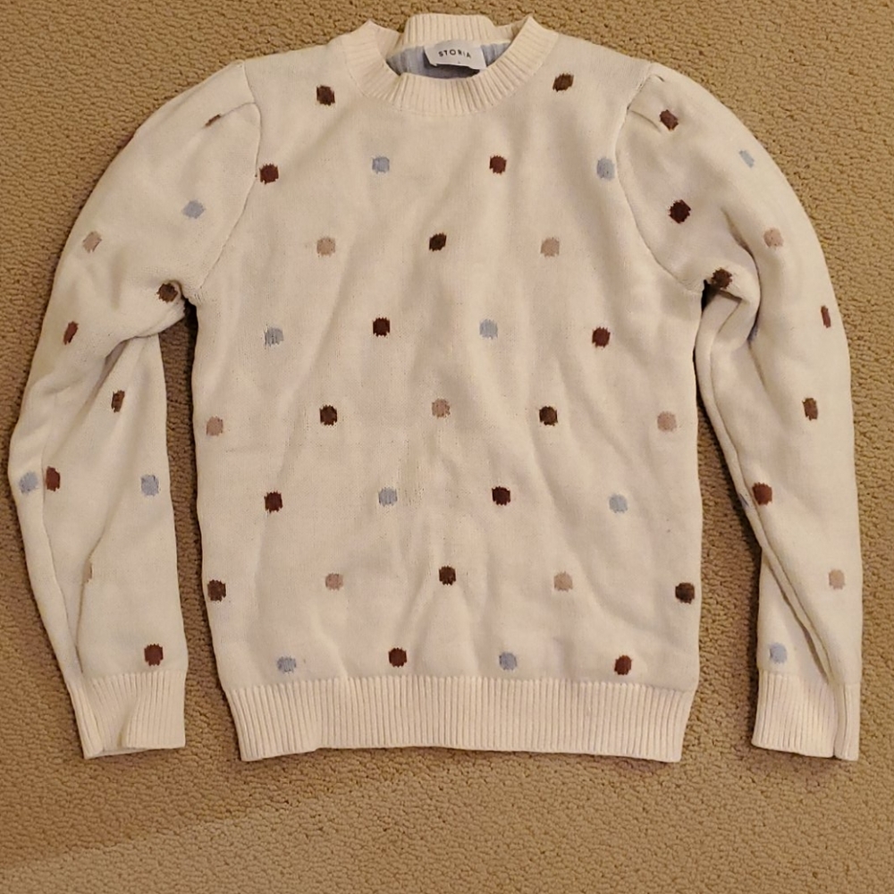 Cream polka-dot sweater